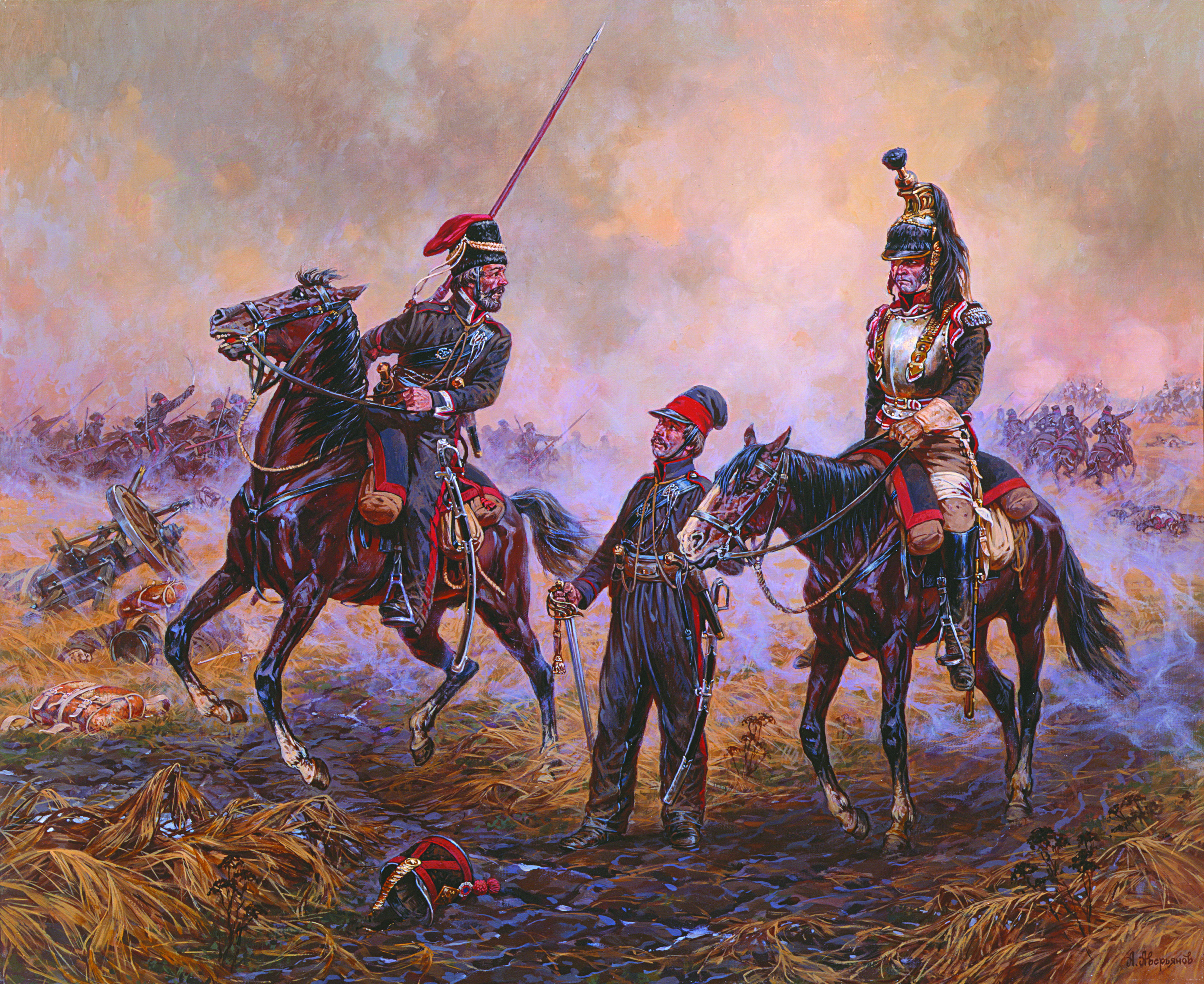 Изображение народной войны. Французские Кирасиры 1812 года. Французский Кирасир войны 1812 года.