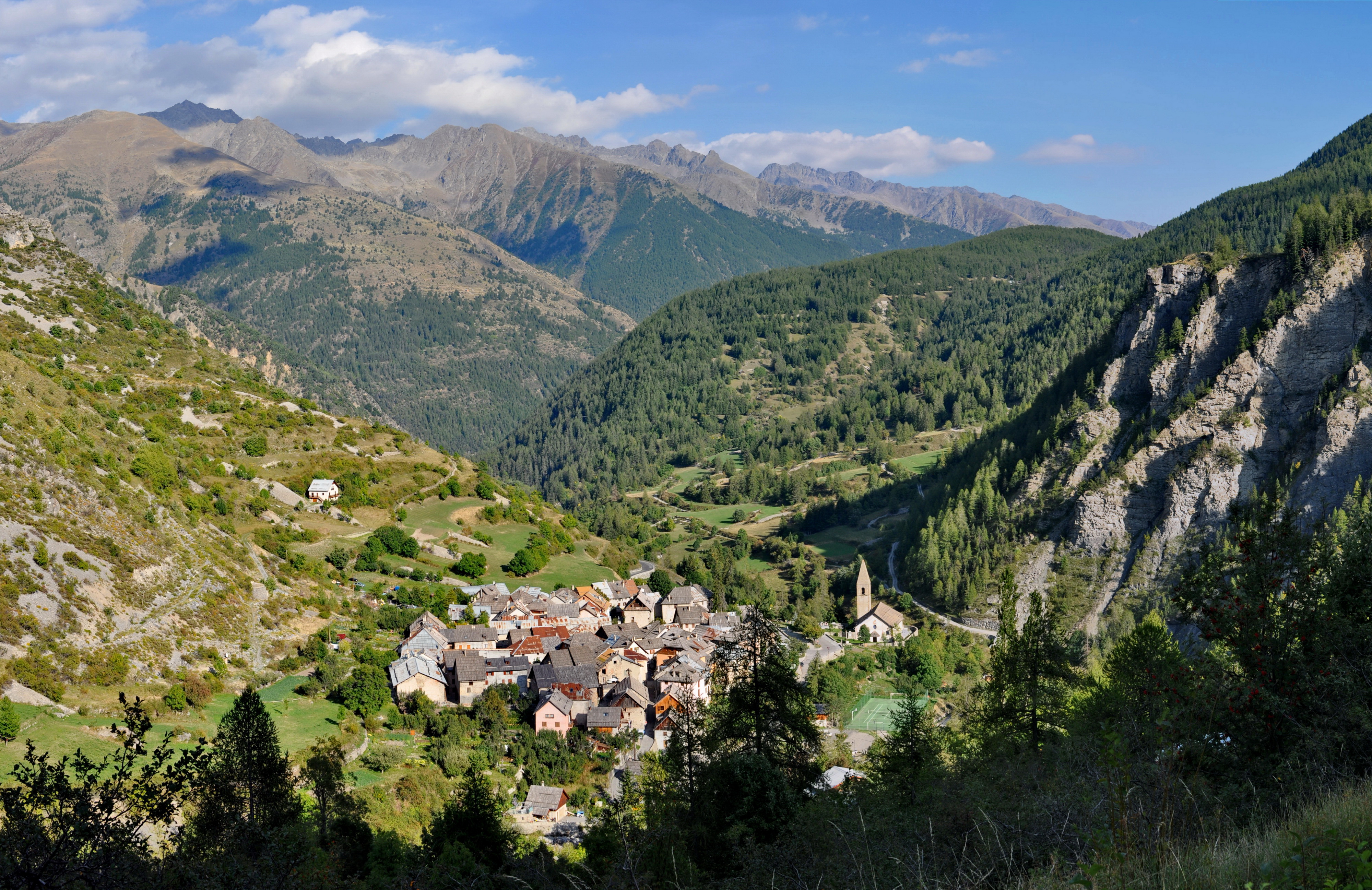 Деревня Вальволин Франция Альпы
