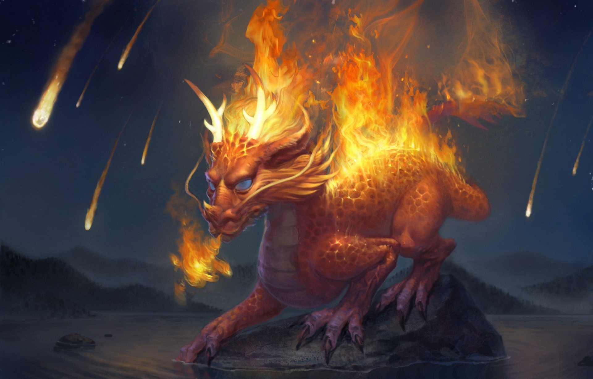 фэнтези дракон огонь fantasy dragon fire бесплатно