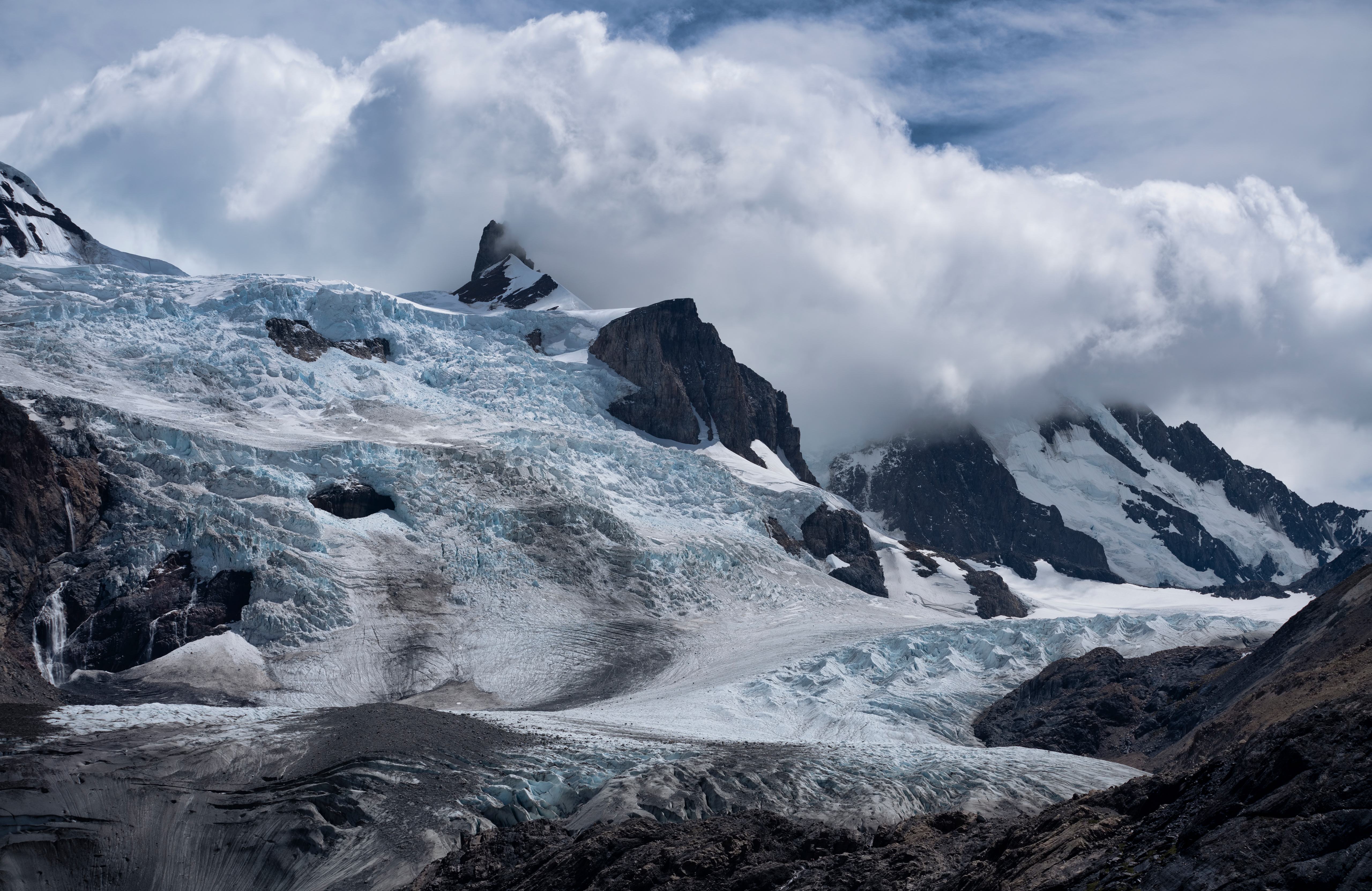 Фотографии Аргентина Patagonia Горы скалы Природа снега Облака гора Утес скале Скала Снег снегу снеге облако облачно