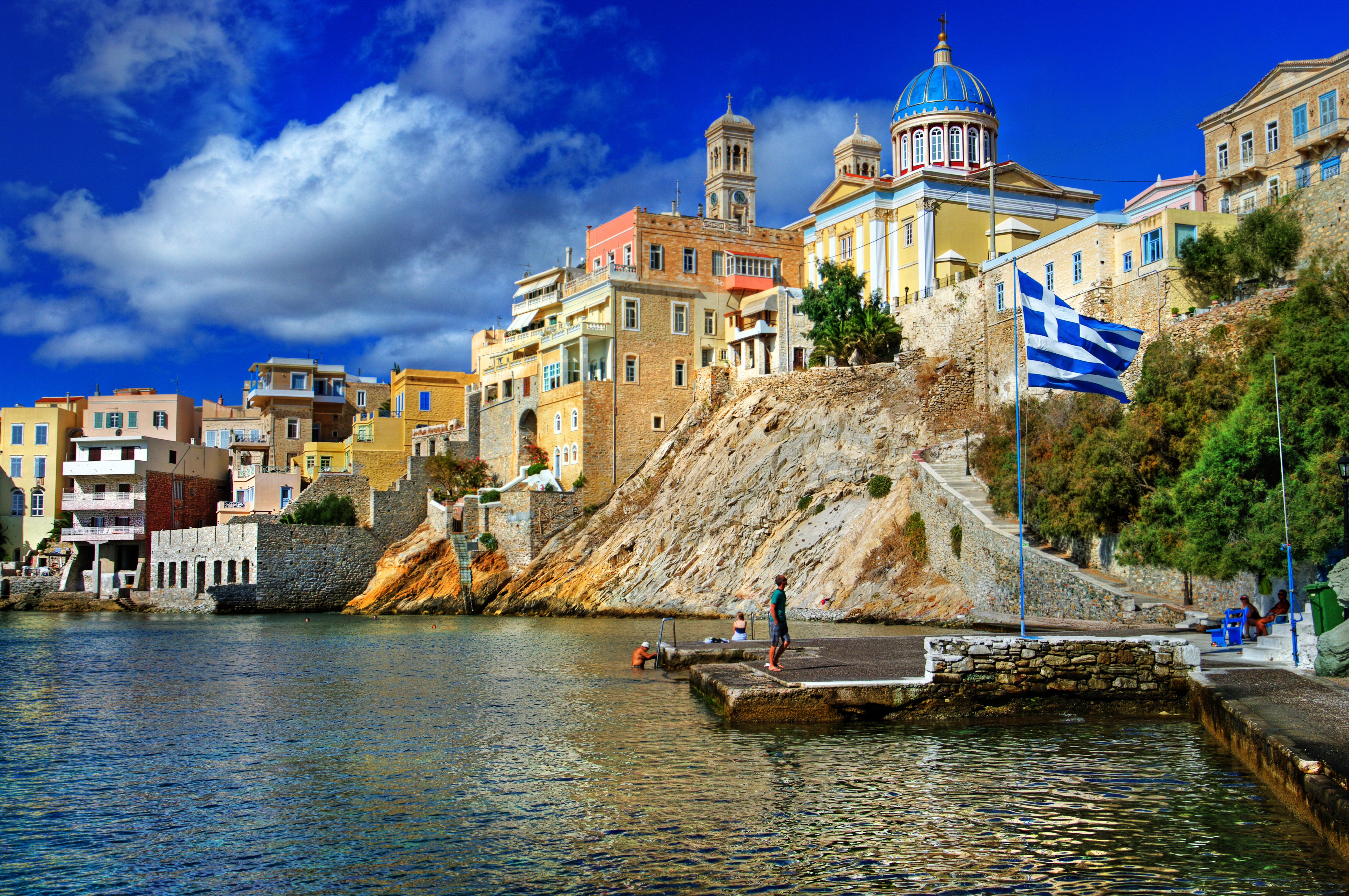 Замечательно греции. Сирос Греция. Греческий остров Сирос. Керкира Корфу.