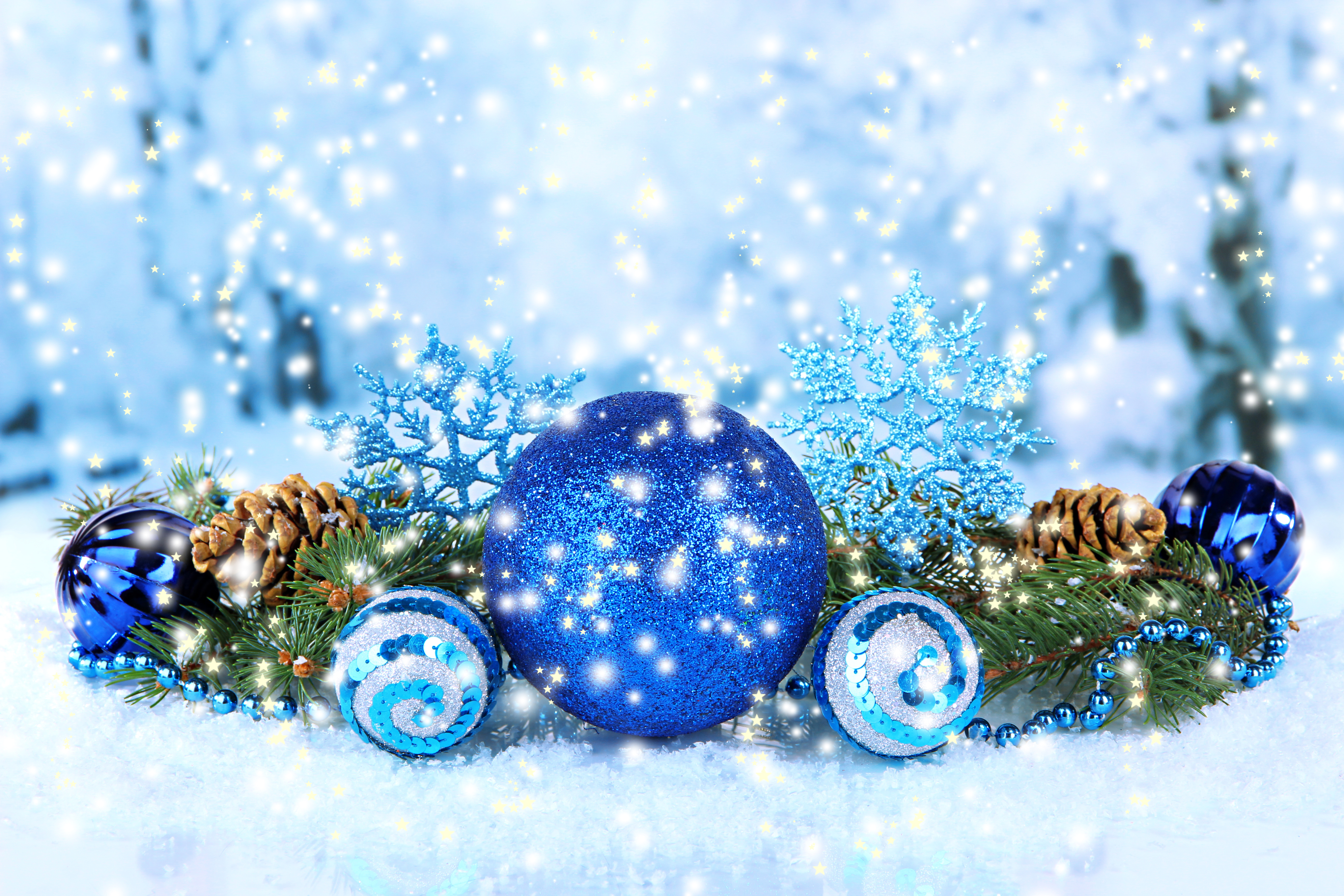Шары украшения новый год снег Balls decoration new year snow скачать