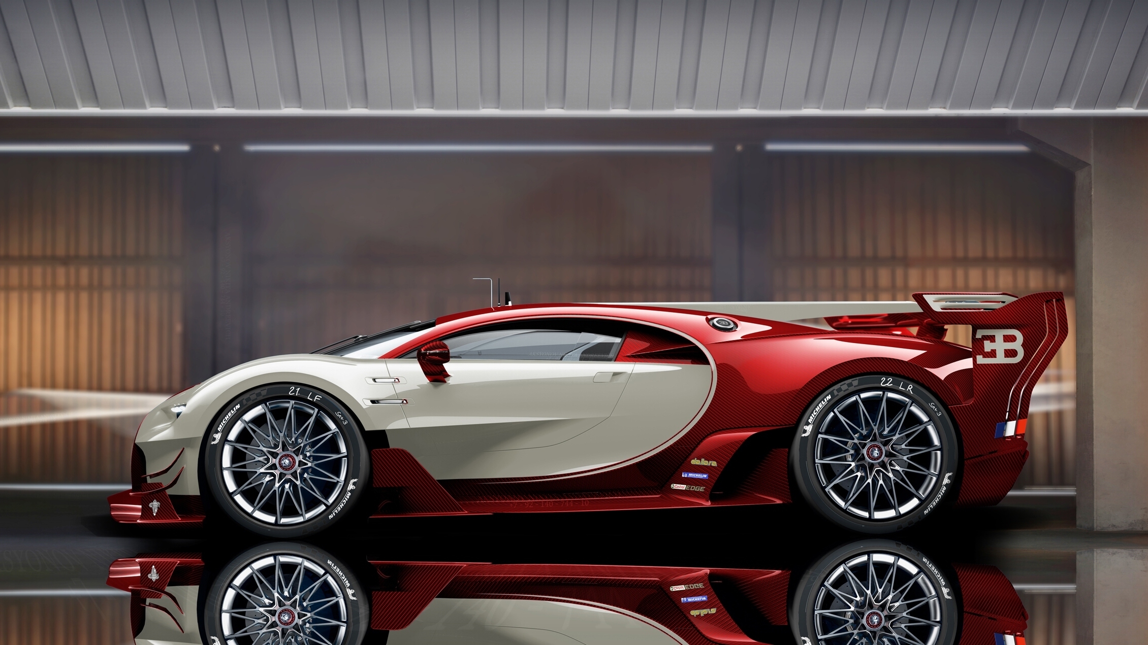 красный спортивный автомобиль Bugatti red sports car скачать