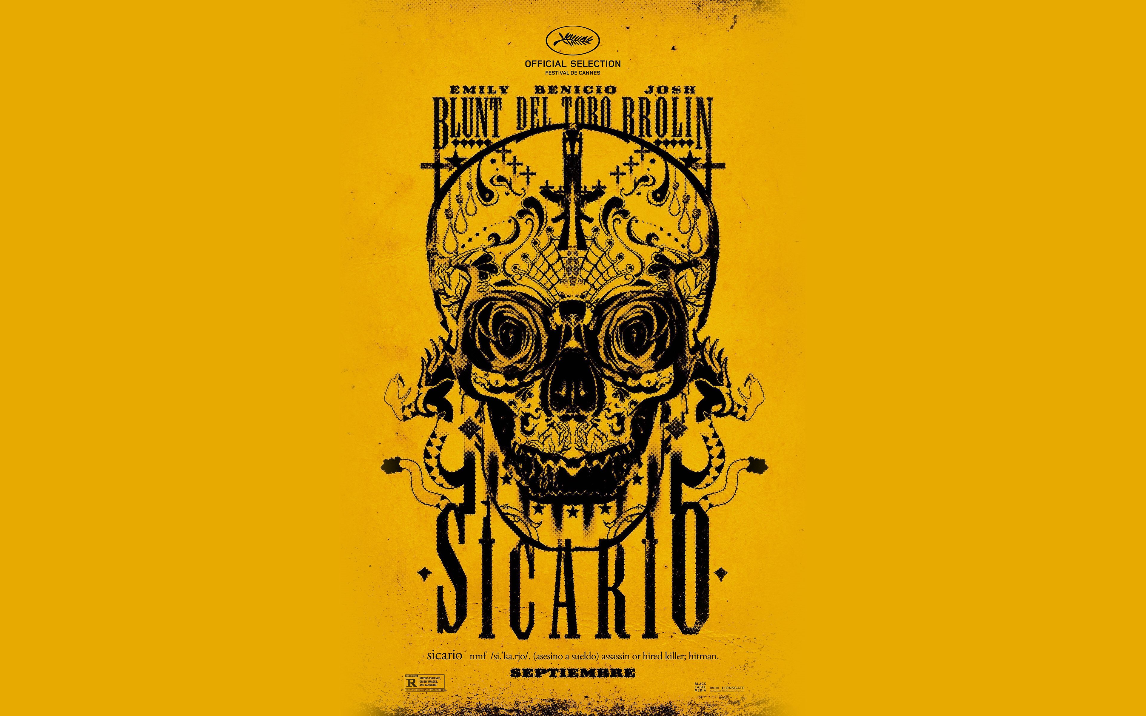 Фотографии Логотип эмблема Sicario 2015 кино 3840x2400.