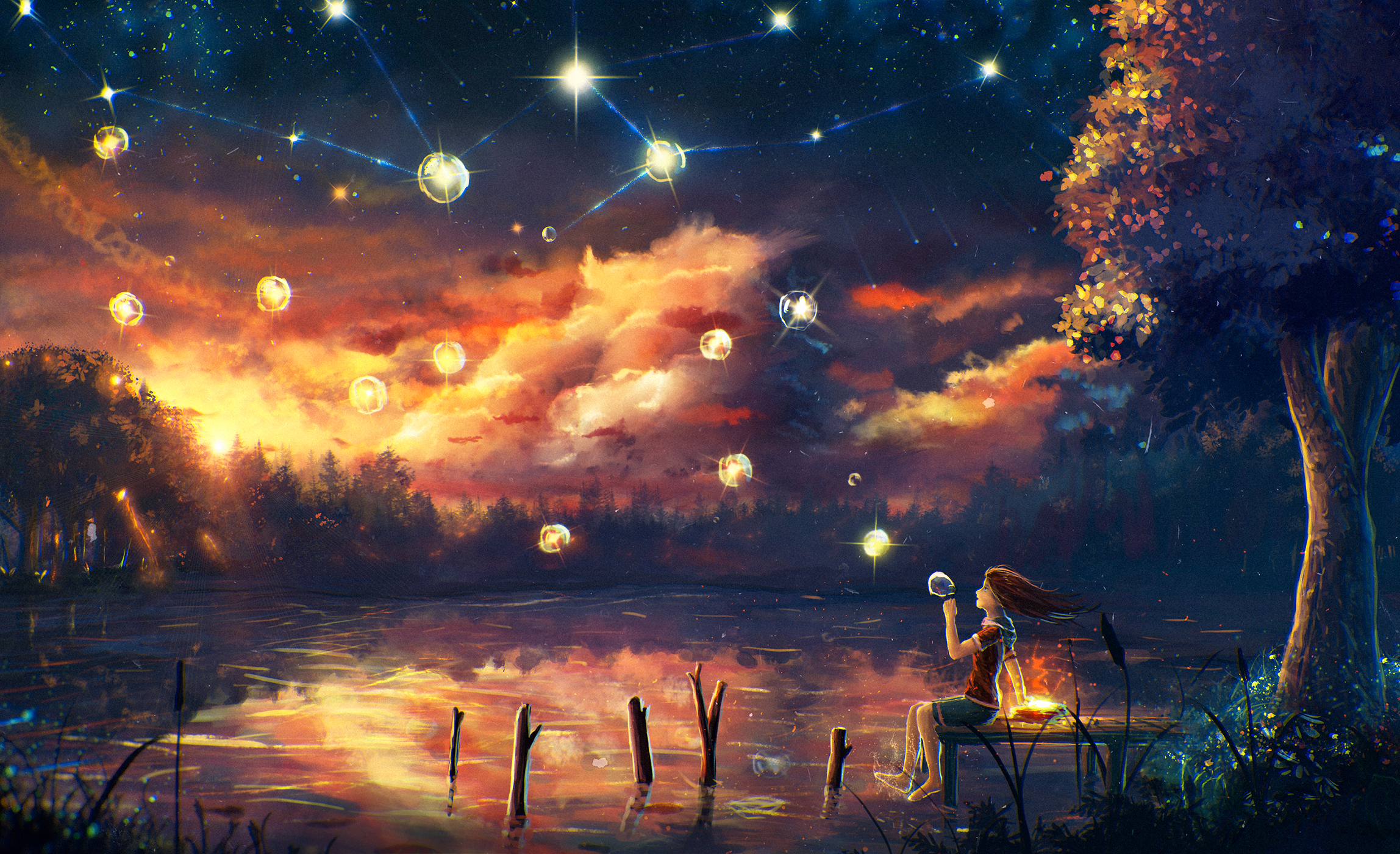Мир сон песня. Sylar113 картины. Фантастические пейзажи. Ночь фэнтези.