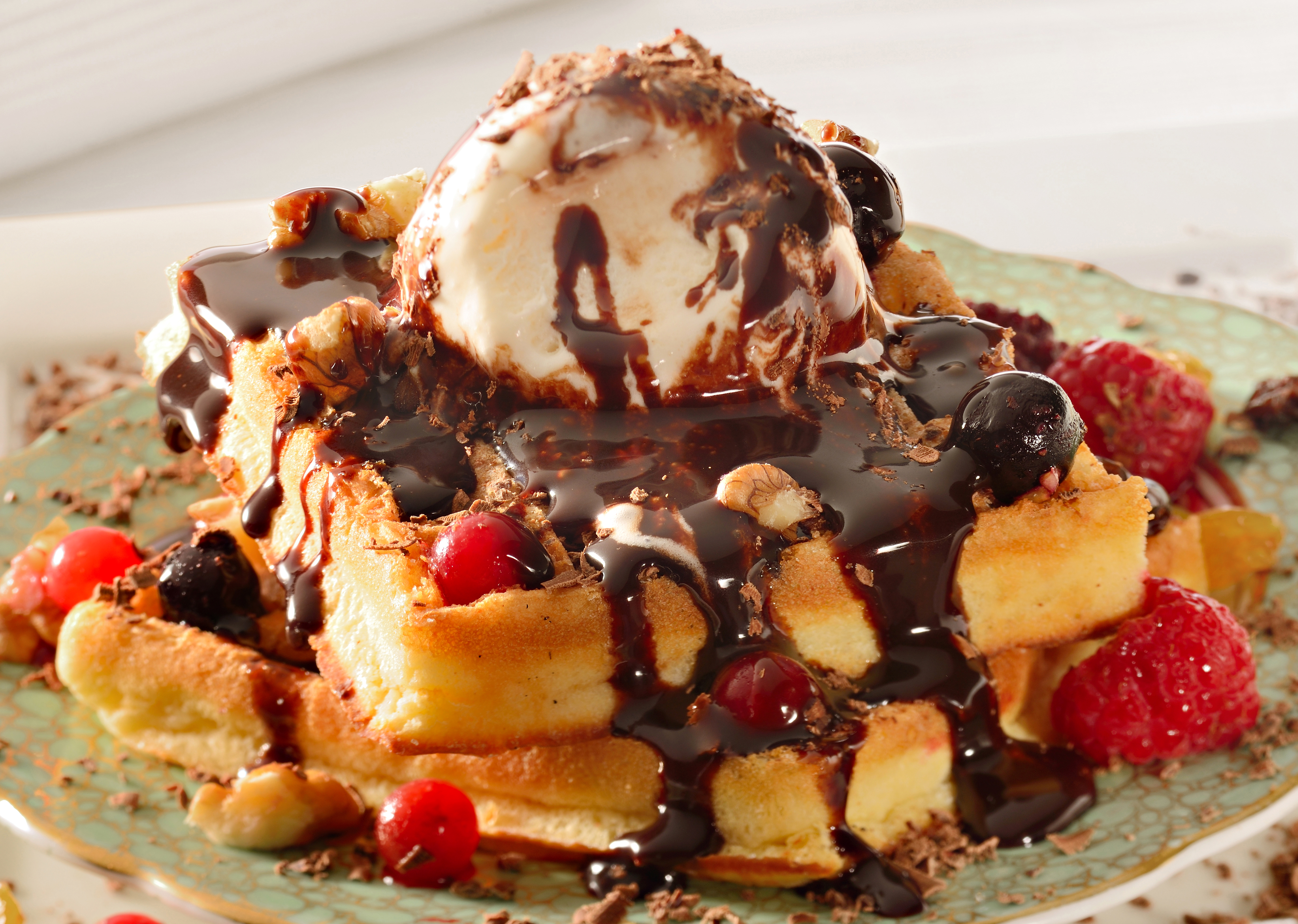 еда вафли мороженое шоколад food waffles chocolate ice cream бесплатно