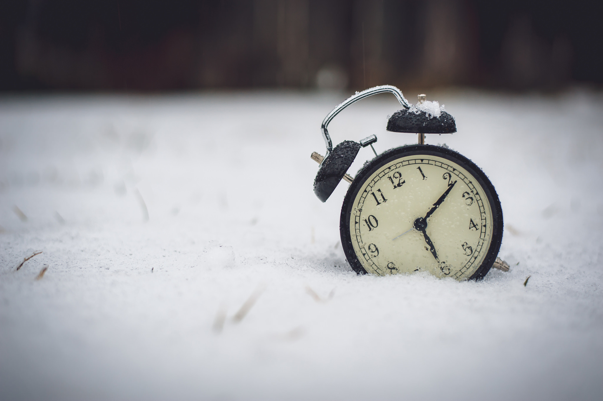 Часы в снегу