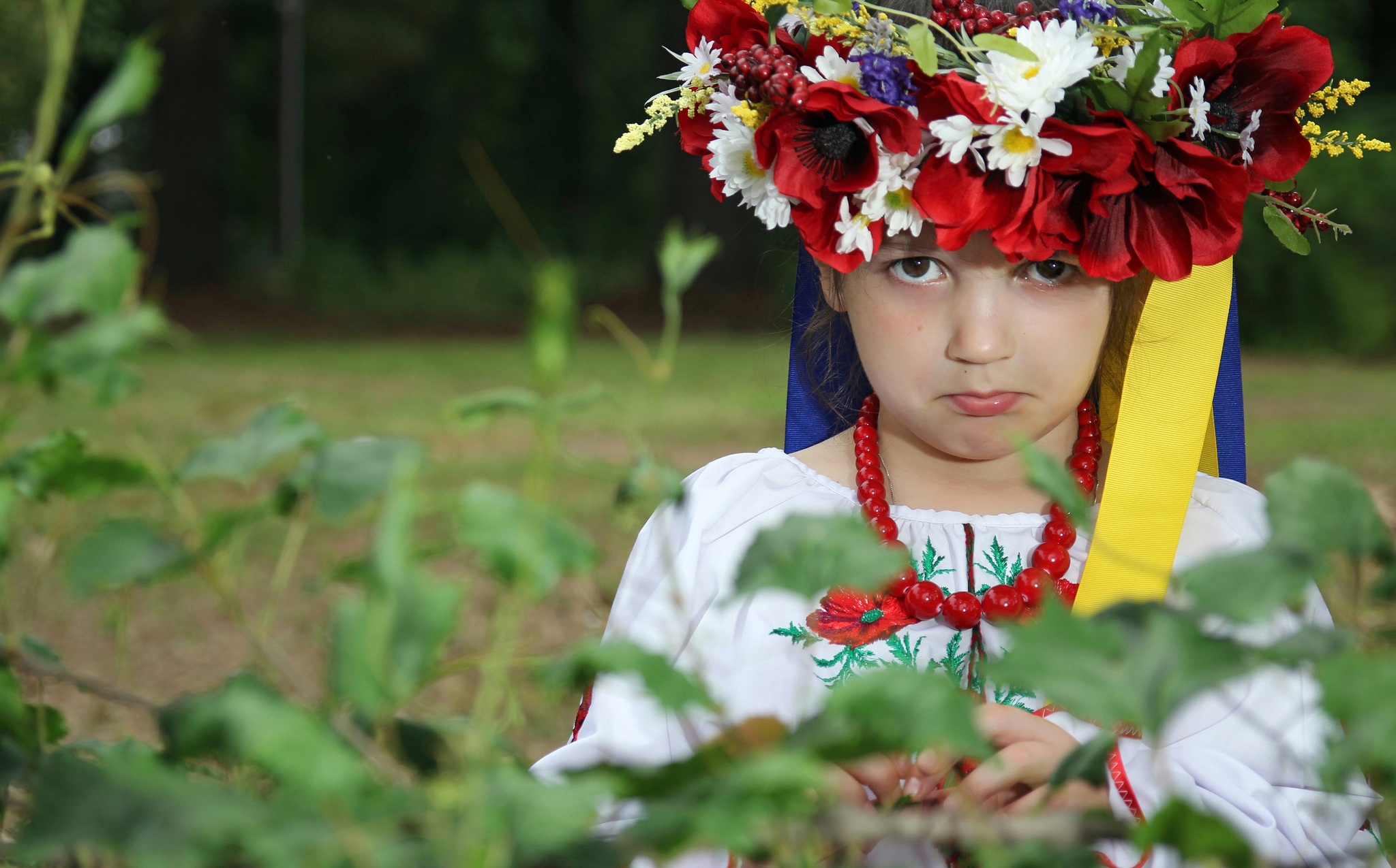 Украинка в венке