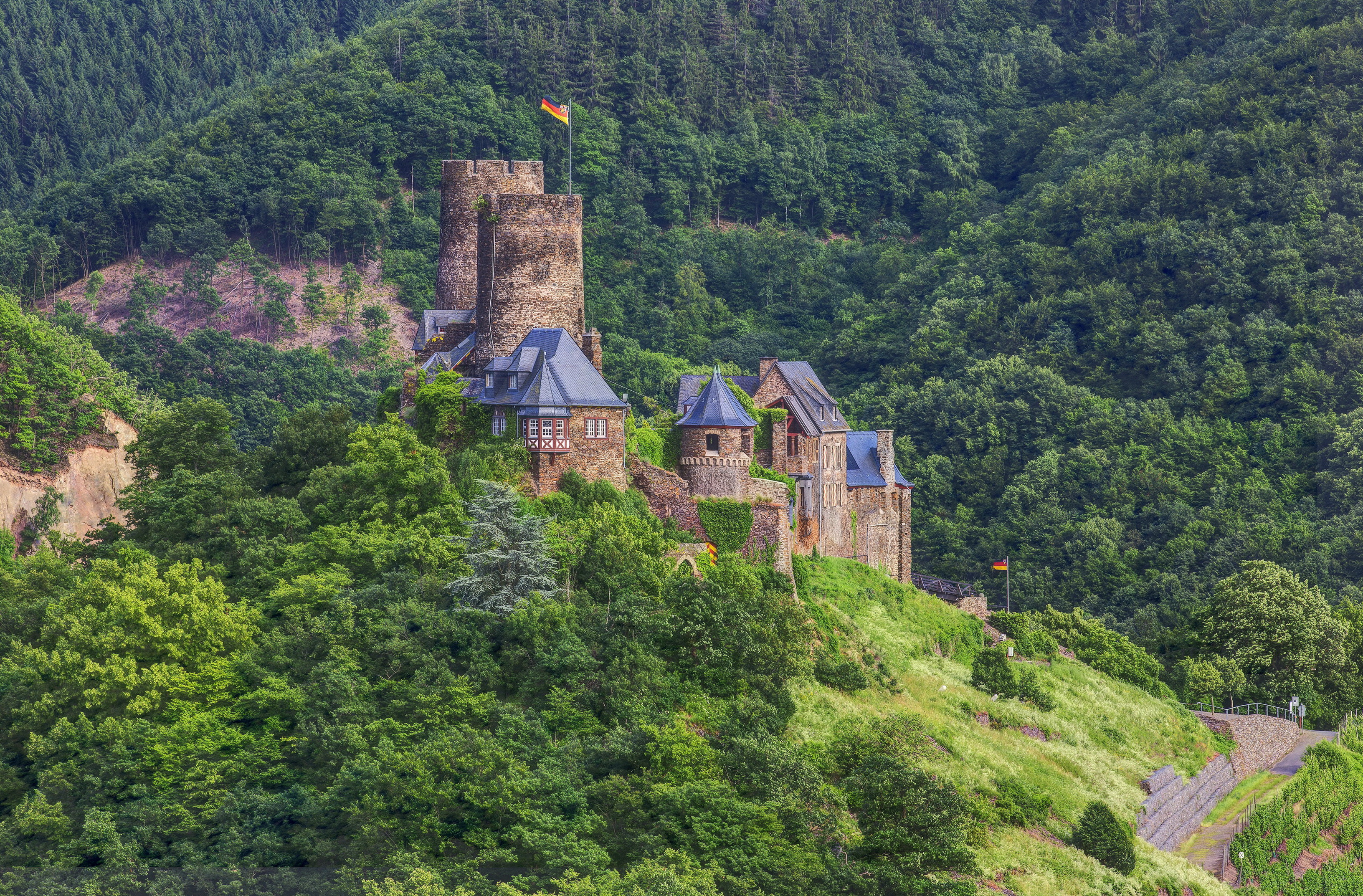 Forest castle. Замок Эльц. Замок Линдендорф. Замок в лесу. Старый замок в лесу.