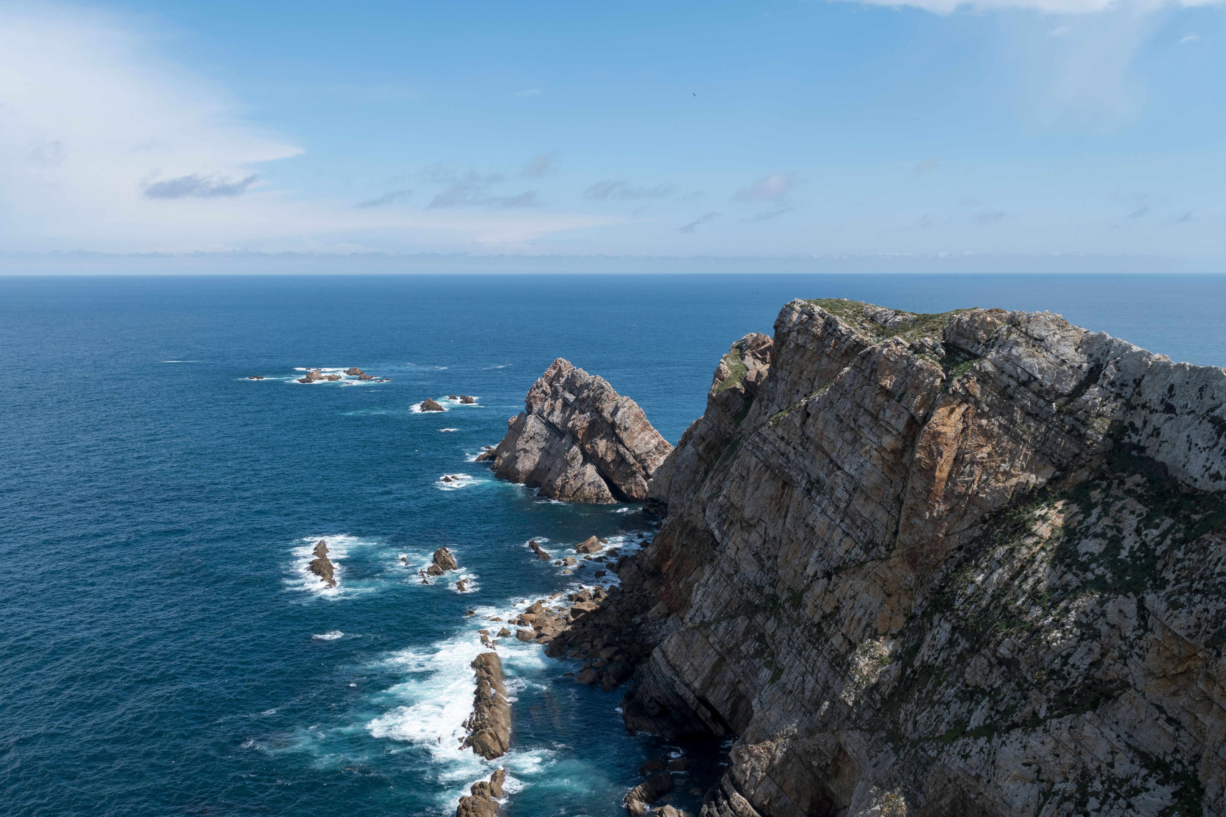 Фото Испания Asturias Скала Природа Побережье 5120x3413 Утес скале скалы берег