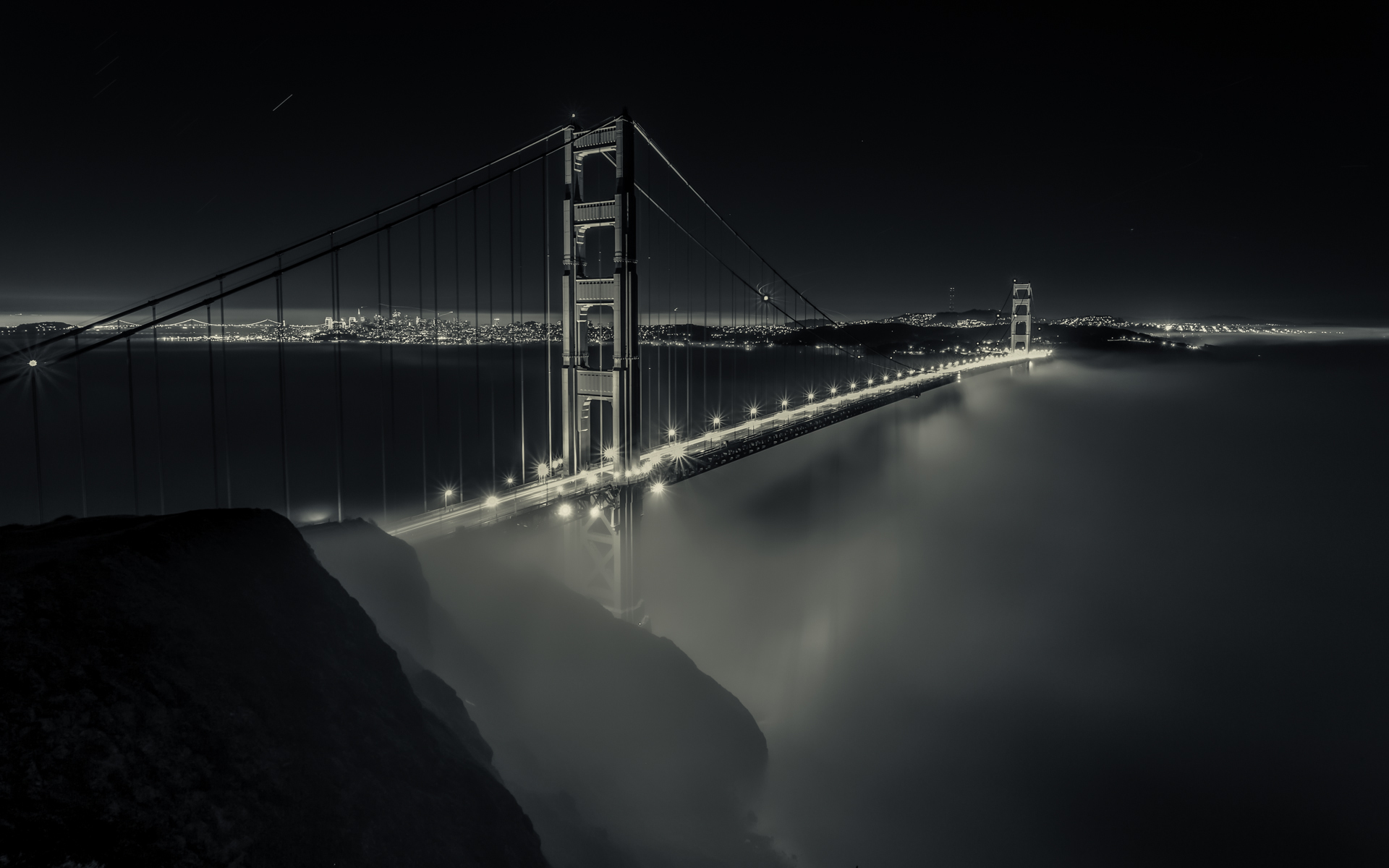 страны архитектура мост ночь туман загрузить