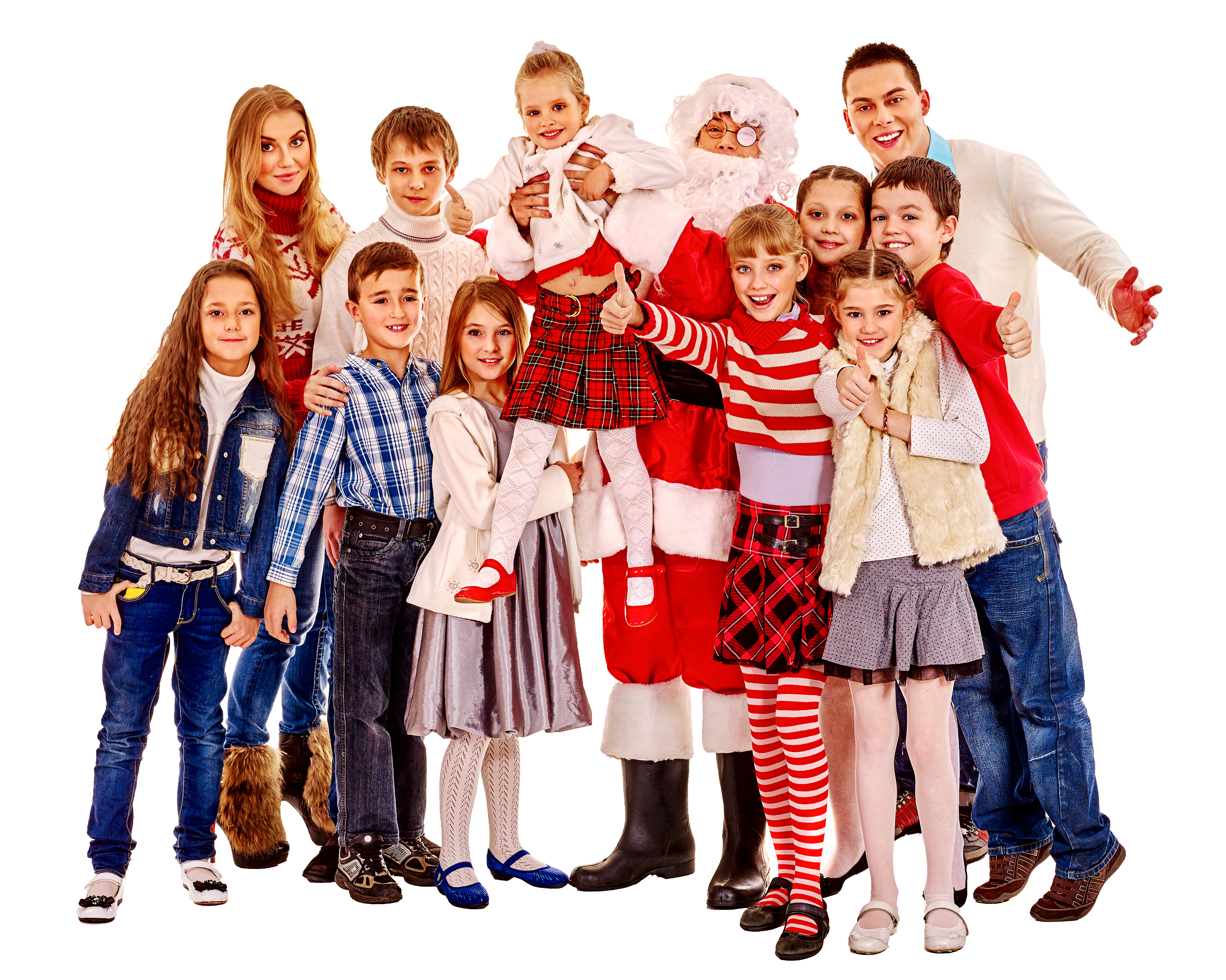 Фотография Девочки Мальчики Новый год счастье ребёнок Санта-Клаус Белый фон 562x450 девочка мальчик мальчишка мальчишки Рождество Радость радостный радостная счастливые счастливый счастливая Дети Дед Мороз белом фоне белым фоном