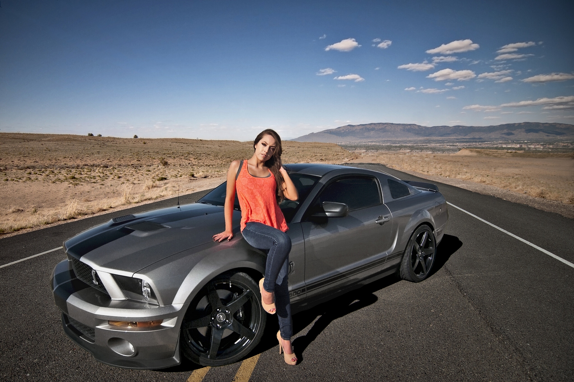 Ford Mustang Shelby GT500 Серый Автомобили Девушки фото авто, машины, машин...