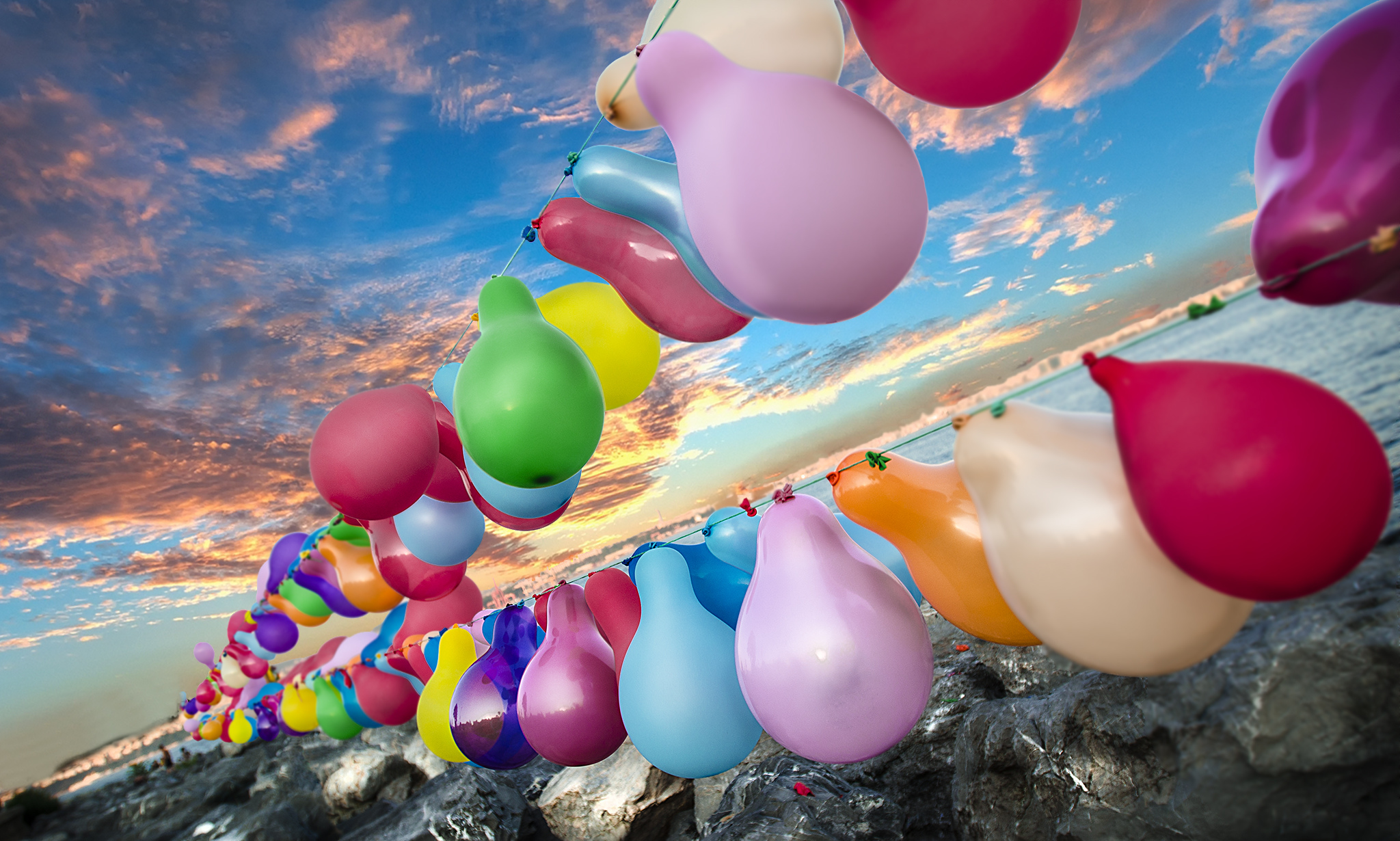 Небо Воздушный шарик фото 2048x1230 воздушные шарики, воздушных шариков