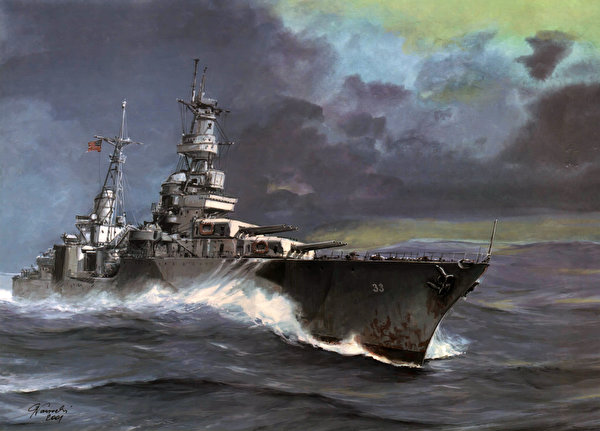 Картинка Portland SA-33 Корабли Рисованные военные 600x431 корабль Армия