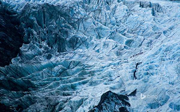 Фотография Природа Новая Зеландия Franz Josef Glacier льда Bing Снег 600x375 Лед снега снегу снеге