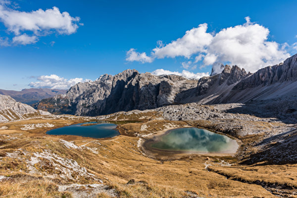 Фотографии Альпы Италия Dolomites Горы Природа Небо Камни облако 600x400 альп гора Камень Облака облачно