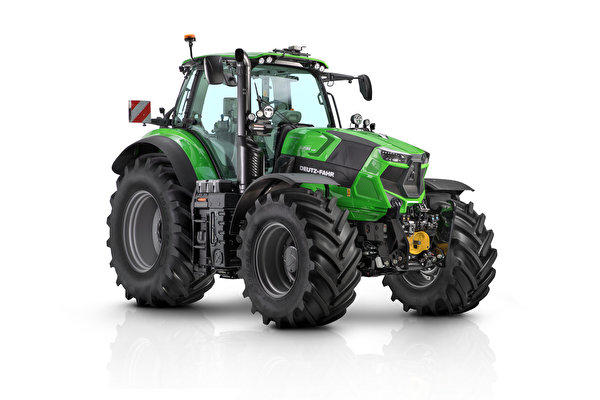 Обои для рабочего стола трактора Deutz-Fahr 6190 TTV Agrotron, 2016 -- зеленая Белый фон 600x400 Трактор тракторы Зеленый зеленые зеленых белом фоне белым фоном