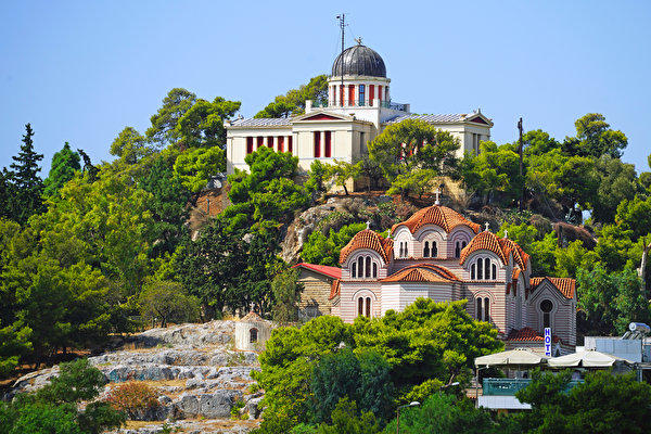 Фотографии Церковь Греция Athens, Church of Saint Marina at Thiseio город 600x400 Города