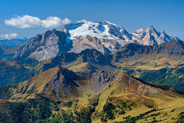 Фото альп Италия Dolomites гора Утес Природа 600x400 Альпы Горы Скала скале скалы