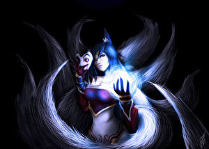 Картинка League of Legends Магия Ahri Девушки