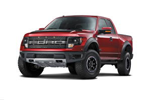 Обои Форд Красный Спереди 2014 F-150 SVT Raptor машины