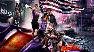 Фото Saints Row Мужчина Флага 4 компьютерная игра Девушки