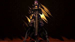 Обои Mass Effect Tali Zorah Броне Фэнтези