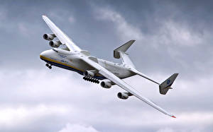 Картинки Самолеты Транспортный самолёт Летящий Antonov An-225 Mriya Авиация