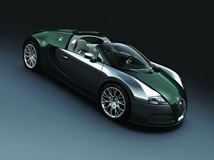 Фотография BUGATTI Зеленая Дорогие 2011 Veyron Grand Sport Middle East Автомобили