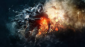 Фото Взрывы Солдат Battlefield Battlefield 4