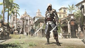 Фото Assassin's Creed Assassin's Creed 4 Black Flag Мужчины Капюшон С саблей 3D_Графика