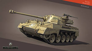 Обои World of Tanks Самоходка M18 Hellket компьютерная игра 3D_Графика