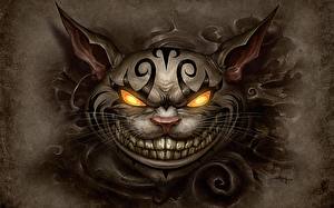 Обои Алиса American McGee's Alice Морда Cheshire Cat Игры