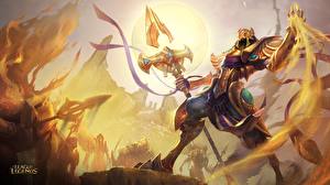 Фото League of Legends Волшебство Копья Azir, Emperor of the Sands Игры Фэнтези