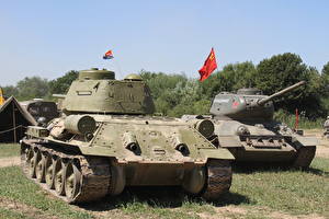 Картинки Танк Т-34 T-34-85 Армия