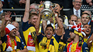 Фотография Награды Мужчина Футбол Alexis Sanchez, Arsenal Football Club The Gunners FA Cup спортивная