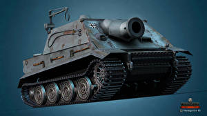 Фотографии World of Tanks Самоходка Sturmpanzer VI (Sturmtiger) компьютерная игра 3D_Графика