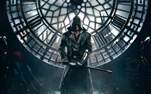 Картинка Assassin's Creed Мужчина Assassin’s Creed Syndicate Капюшон Лондоне Jacob Frye компьютерная игра