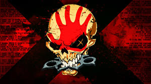 Картинка Черепа Логотип эмблема Groove metal Five Finger Death Punch 5 Finger Death Punch