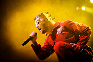 Фотографии Slipknot Маски Микрофон Corey Taylor Музыка