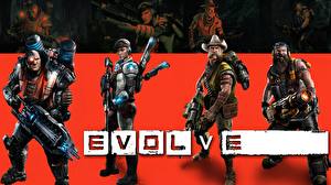 Обои для рабочего стола Evolve игра Воины Мужчина Игры Фэнтези