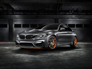 Картинки BMW Серый 2015 BMW M4 GTS Автомобили