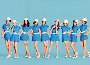 Фото Азиаты Униформе Ног SNSD Girls Generation Kpop Музыка Знаменитости Девушки