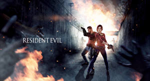 Фотографии Resident Evil Фан АРТ Claire Redfield Chris Redfield capcom Игры Девушки