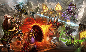 Фото Heroes of the Storm Diablo World of WarCraft StarCraft Волшебство Монстры Сара Керриган illidan stormrage nova terra Thrall The Lost Vikings Фэнтези