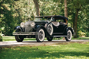 Обои для рабочего стола Винтаж Черный Траве 1929 Stutz Model M 4-passenger Speedster LeBaron Автомобили