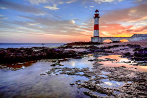 Фотографии Бразилия Маяк Небо Bahia Salvador Природа