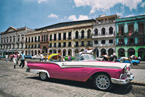 Фотографии Cadillac Розовые Кабриолета Cuba Havana авто