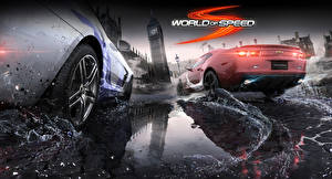 Фотография Колесо Брызги Вид сзади world of speed Игры Автомобили